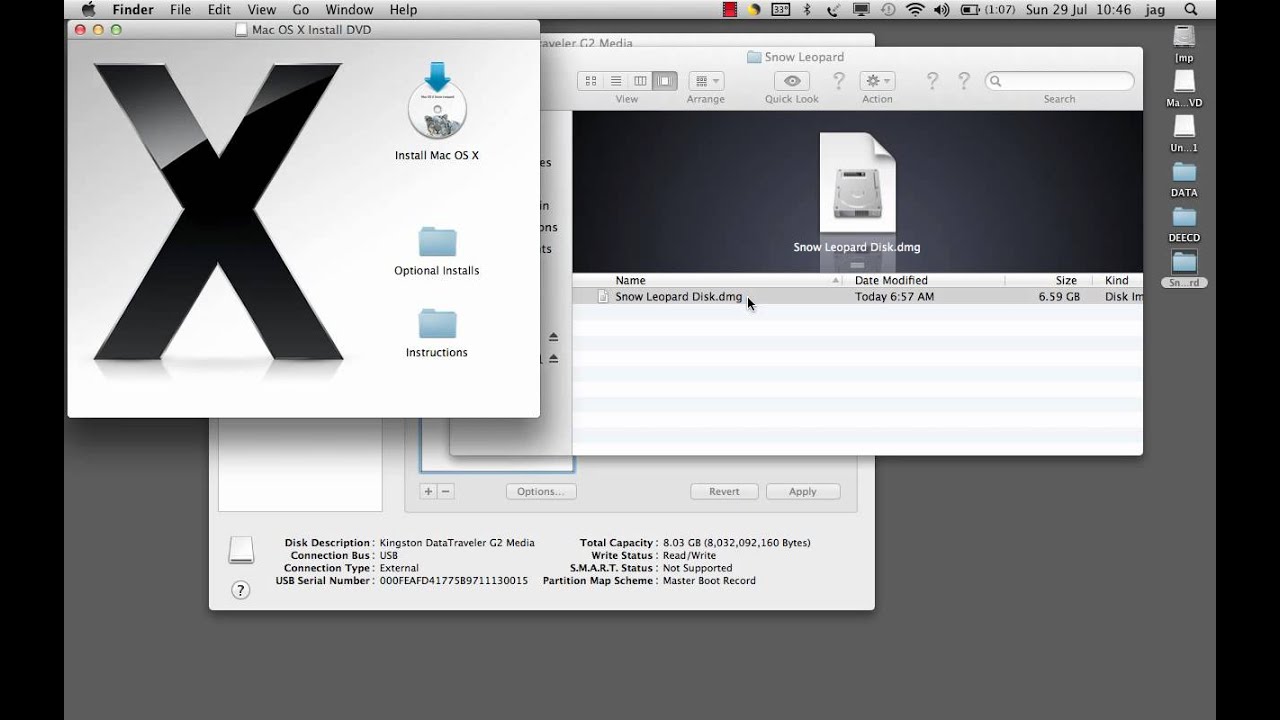 How to make mac os x snow leopard bootable usb flash drive
